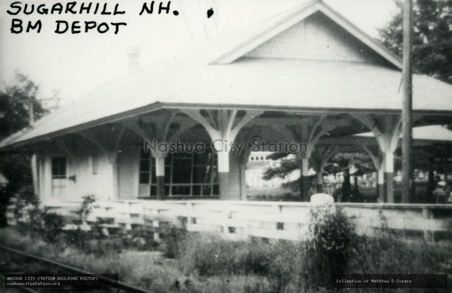 Postcard: Sugar Hill, New Hampshire. Boston & Maine Depot